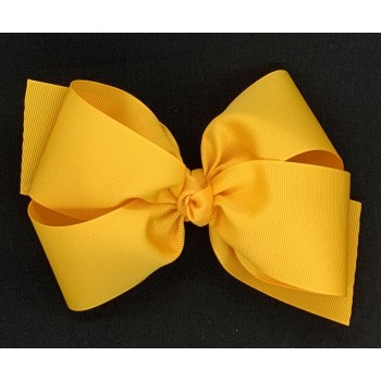 Yellow Gold Grosgrain Bow - 6 Inch